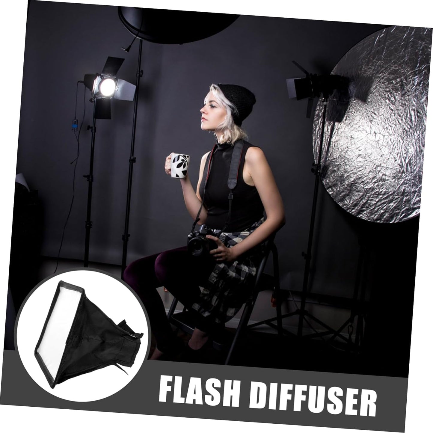 Portable Camera Flash Diffuser Softbox Flash Light Softbox Lightweight Portable Soft Light Diffuser Easy to Install and Use
