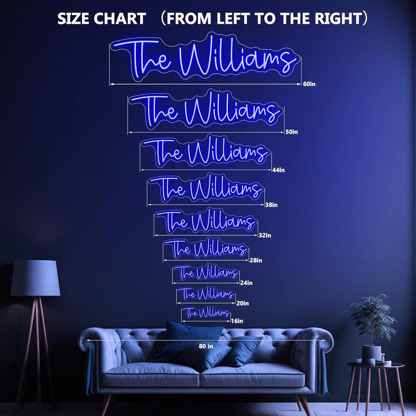 Custom Neon Signs, Personalized Large Led Neon Lights Sign,Neon Sign Customizable for Wall Decor Wedding Birthday Party Bedroom Bar Shop Name Logo Lights (Optional 18" to 60")