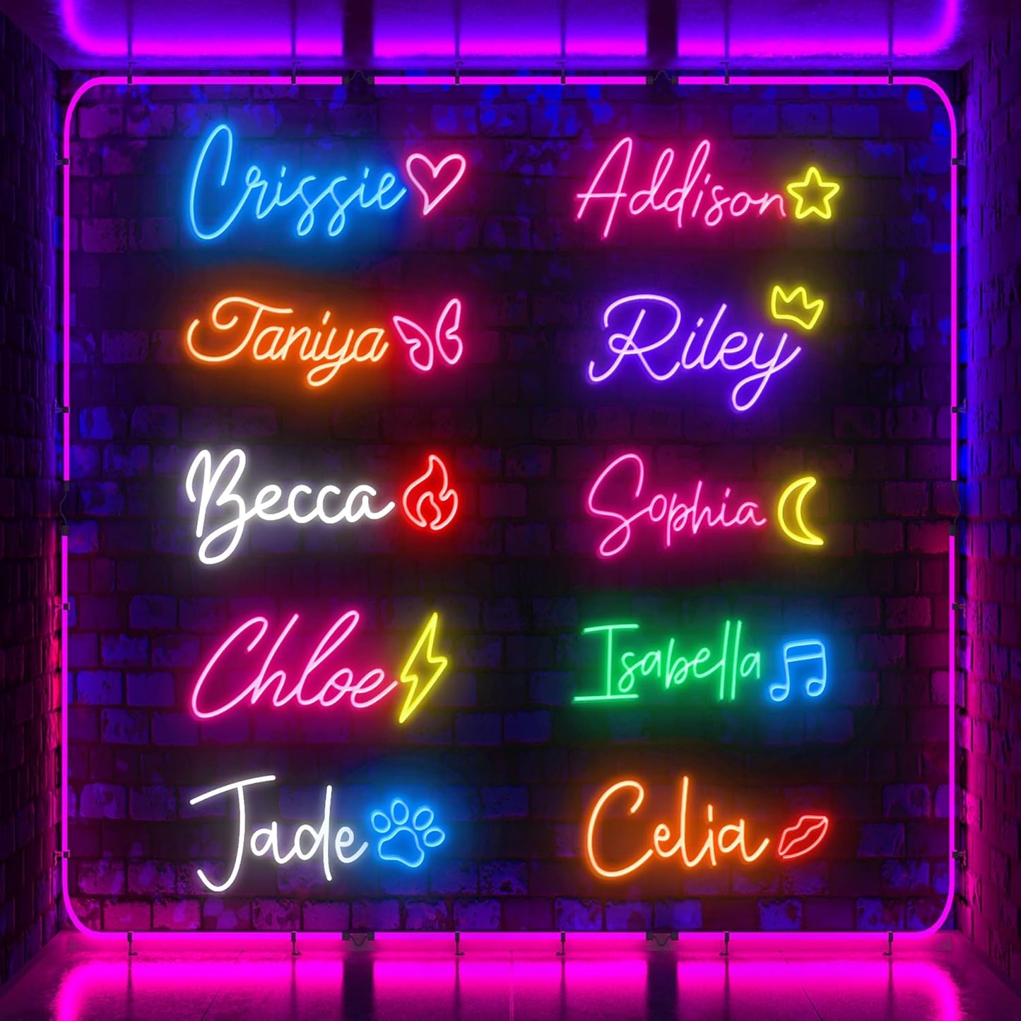 Custom Neon Signs, Personalized Large Led Neon Lights Sign,Neon Sign Customizable for Wall Decor Wedding Birthday Party Bedroom Bar Shop Name Logo Lights (Optional 18" to 60")