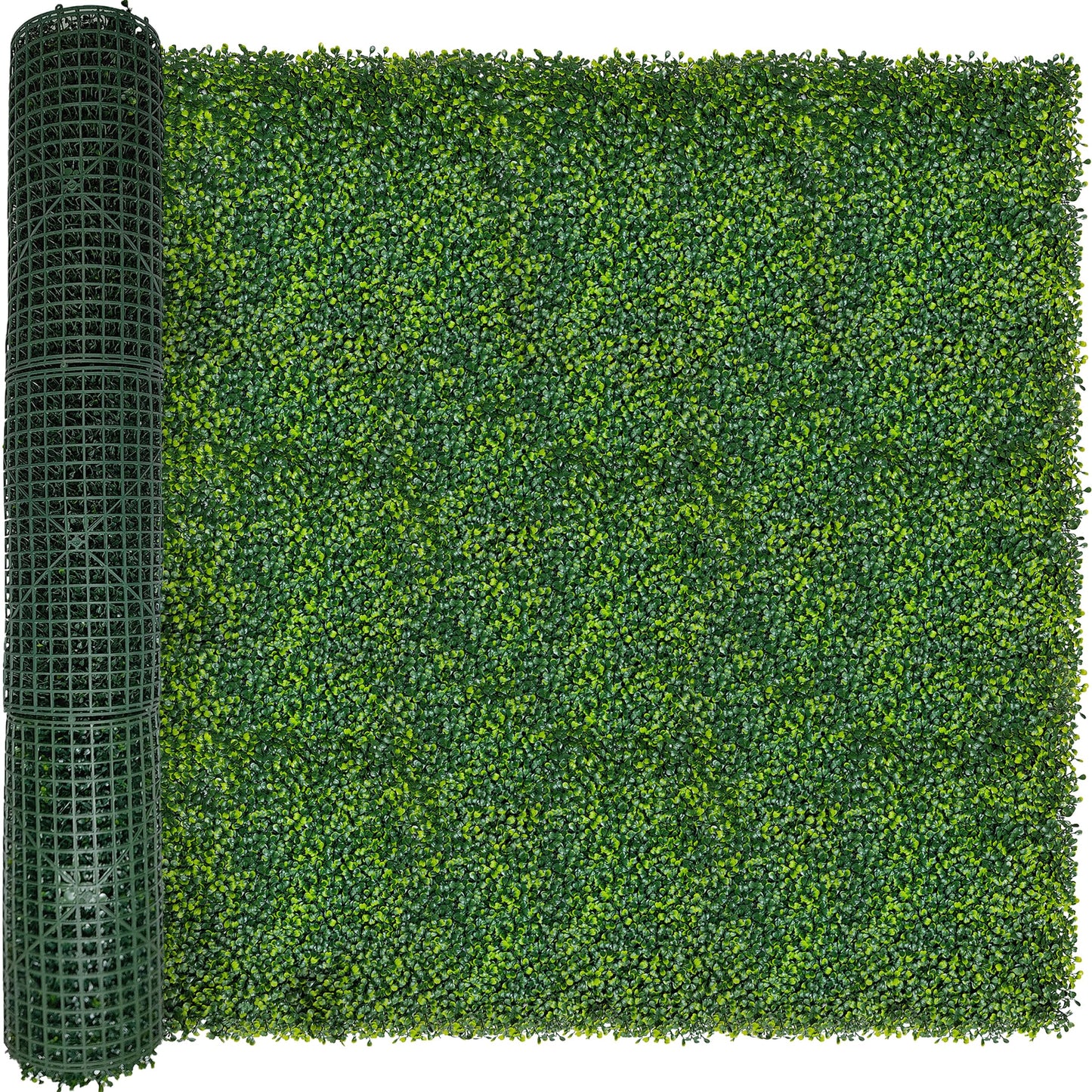 Artificial Grass Wall Panel Backdrop,10" X 10" 12P(8.4 sqft) UV-Anti Greenery Boxwood Panels for Indoor Outdoor Green Wall Decor & Ivy Fence Covering Privacy