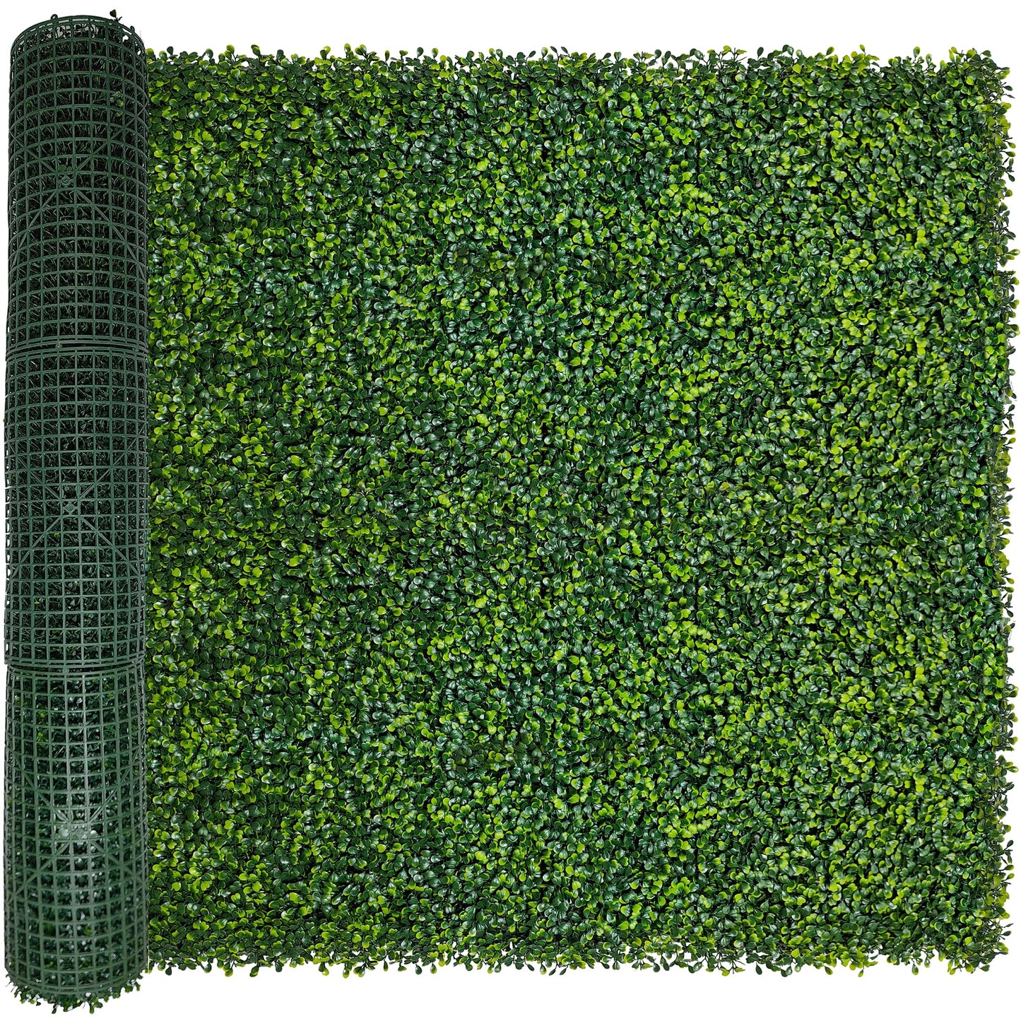 Artificial Grass Wall Panel Backdrop,10" X 10" 12P(8.4 sqft) UV-Anti Greenery Boxwood Panels for Indoor Outdoor Green Wall Decor & Ivy Fence Covering Privacy
