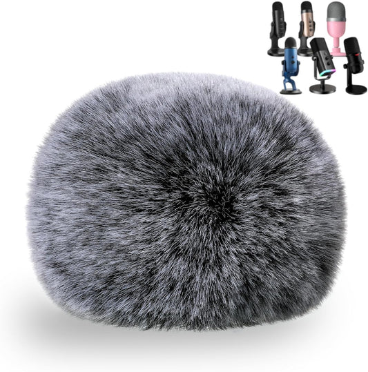 ZealSound Blue Yeti Pop Filter for Blue Yeti Microphone,Mic Foam Cover with Furry Windscreen Muff windshield for ZealSound K66/Yeti/Yeti X/Yeti Nano/Blue Yeti Pro/AM8/SoloCast and More USB Mics